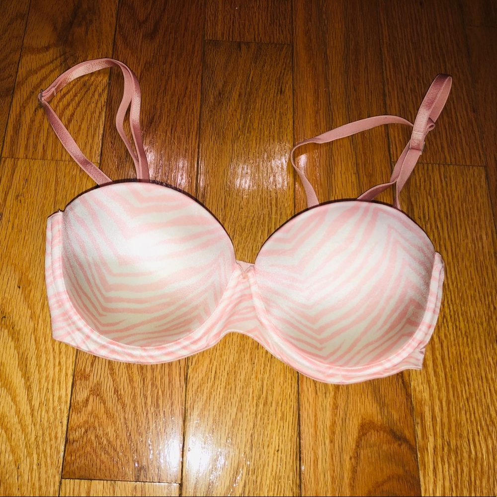 Vs Pink Zebra Multi Way Push Up Bra - image 1